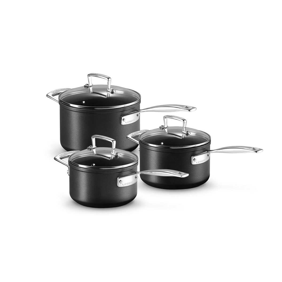 Le Creuset Toughened Non-Stick 3-Piece Saucepan Set